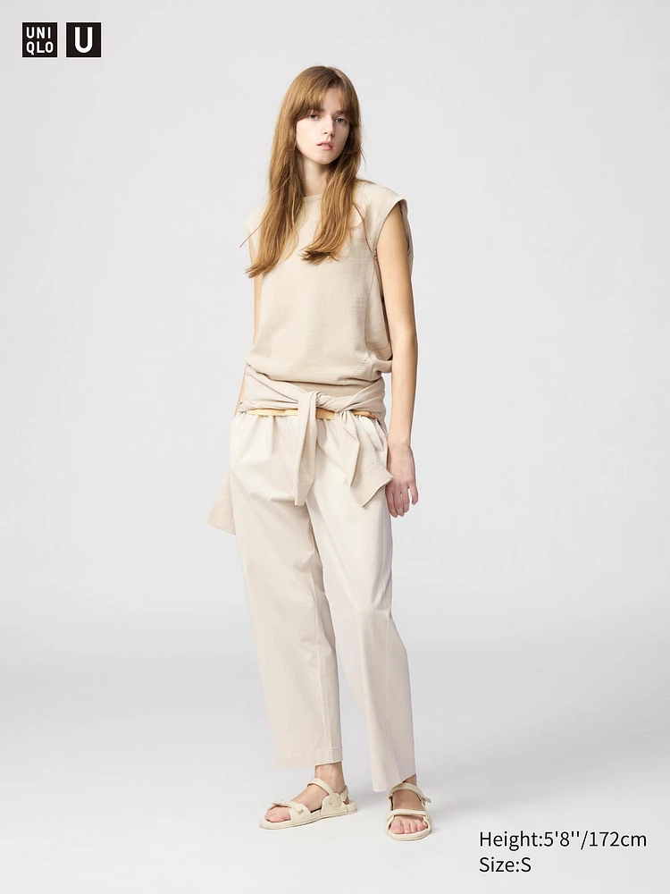 JERSEY GATHERED PANTS
