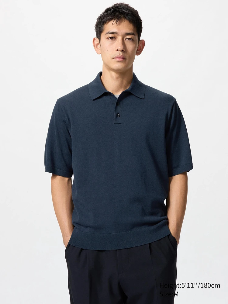 WASHABLE KNITTED POLO SWEATER