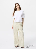 LINEN BLEND EASY PANTS