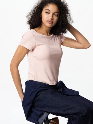 AIRism COTTON LOW BACK BRA T-SHIRT