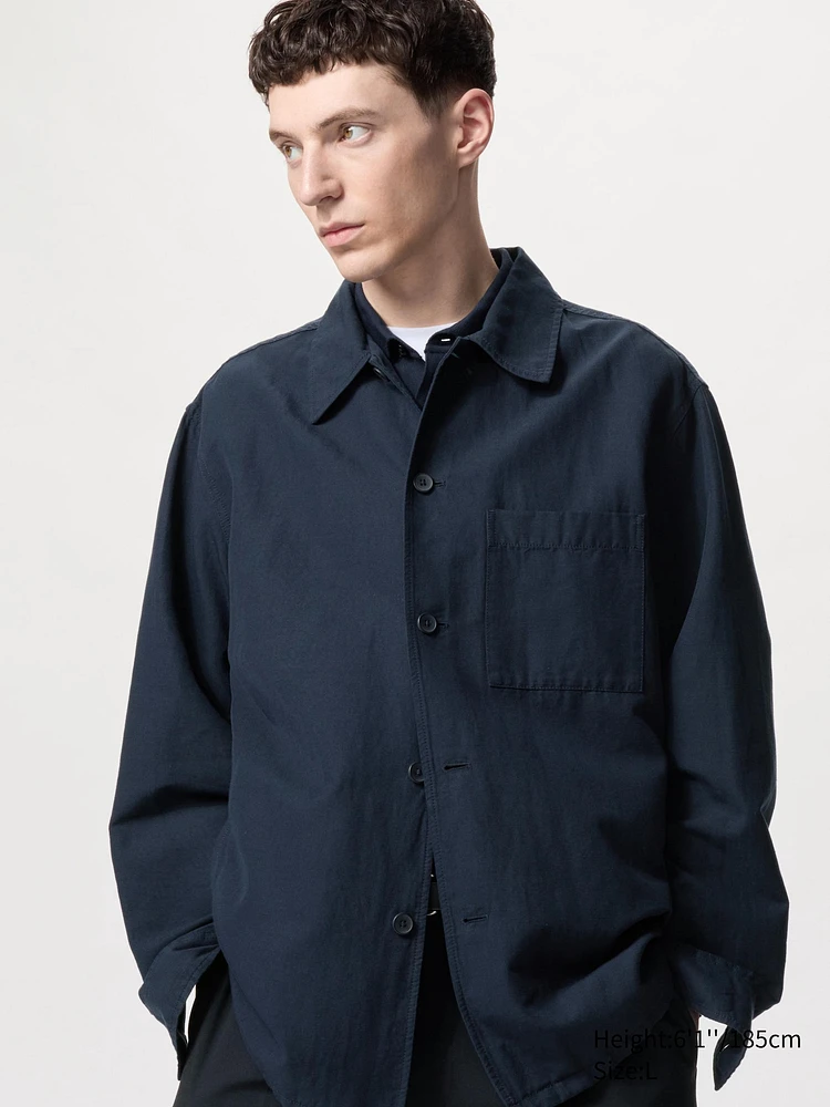 COTTON LINEN SHIRT JACKET