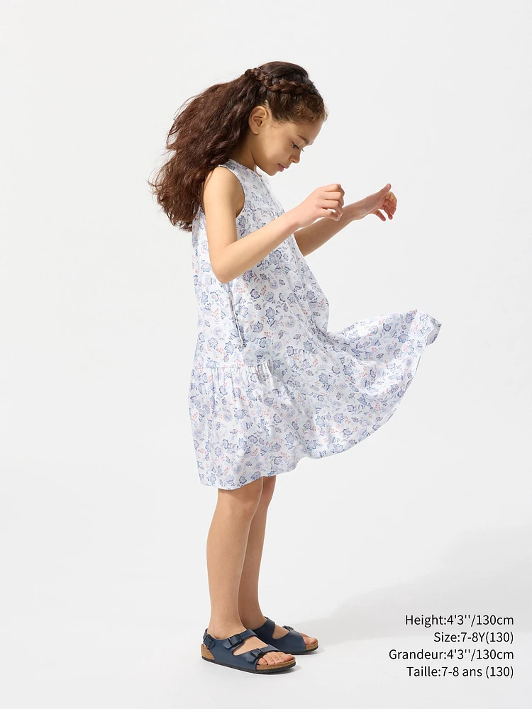 PRINTED TIERED DRESS
