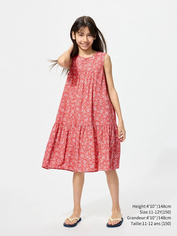 PRINTED TIERED DRESS