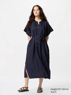 LINEN BLEND RELAXED DRESS