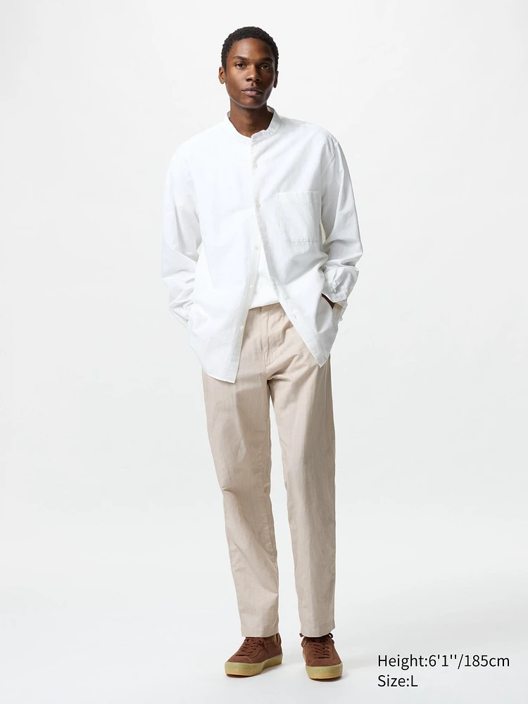 LINEN BLEND RELAXED PANTS