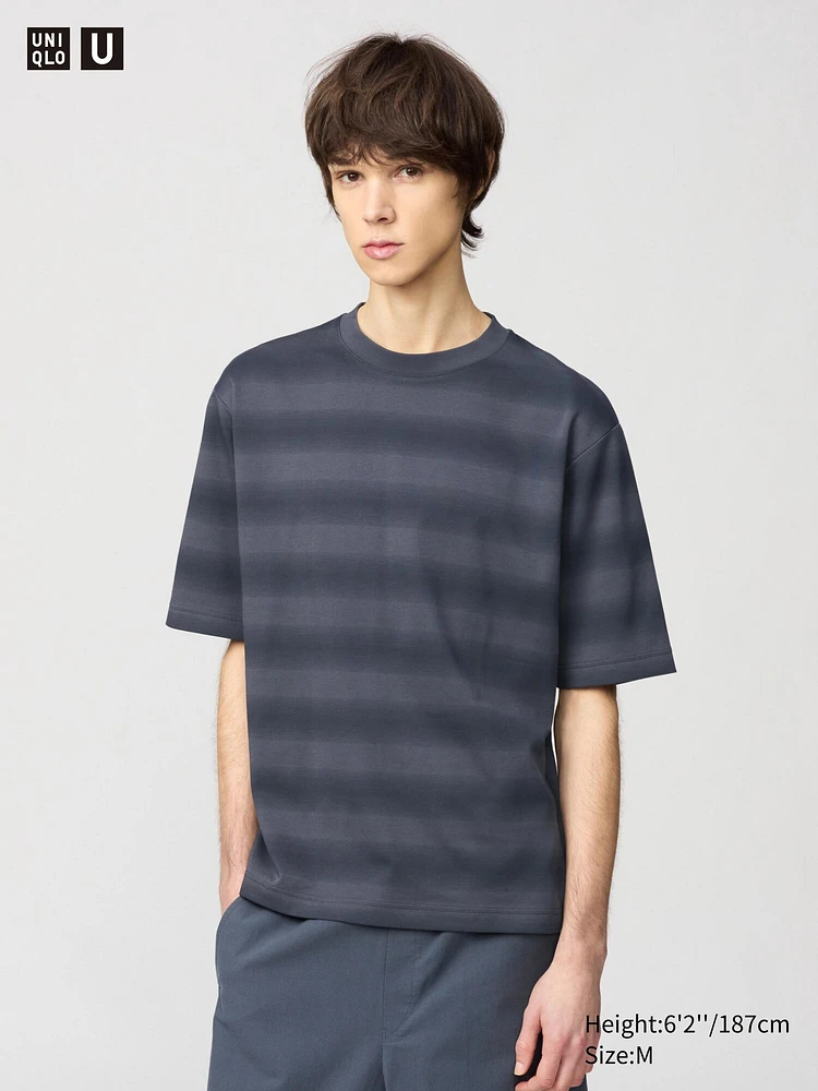 AIRism COTTON OVERSIZED STRIPED T-SHIRT