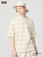 AIRism COTTON OVERSIZED STRIPED T-SHIRT