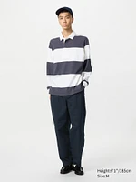 OVERSIZED STRIPED RUGGER POLO SHIRT