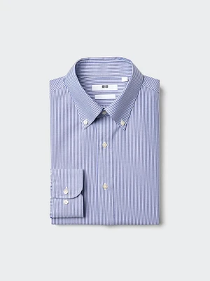 SUPER NON IRON SLIM FIT SHIRT | STRIPED BUTTON DOWN COLLAR