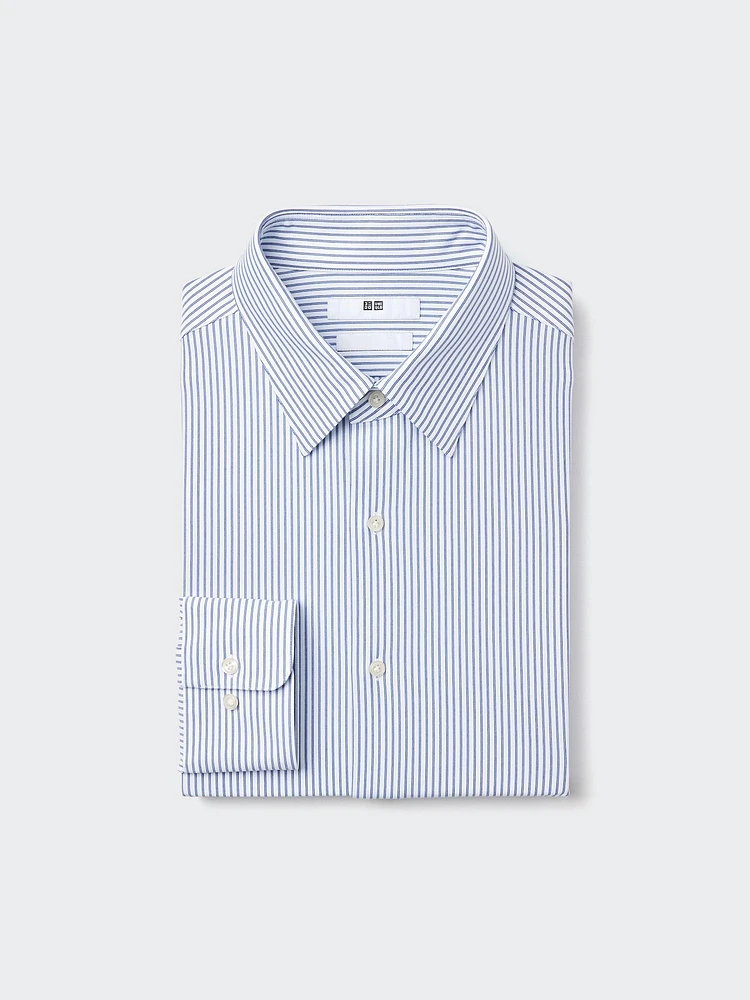 SUPER NON IRON JSERSEY SLIM FIT SHIRT | STRIPED | REGULAR COLLAR