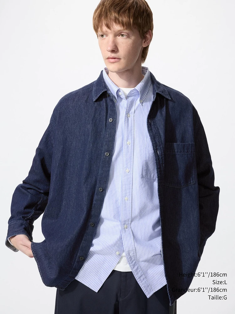 DENIM OVERSHIRT LONG SLEEVE