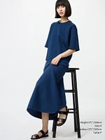 WASHABLE MILANO RIBBED FLARE SKIRT