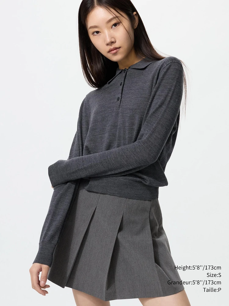 MERINO POLO SWEATER