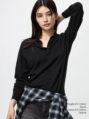 MERINO POLO SWEATER