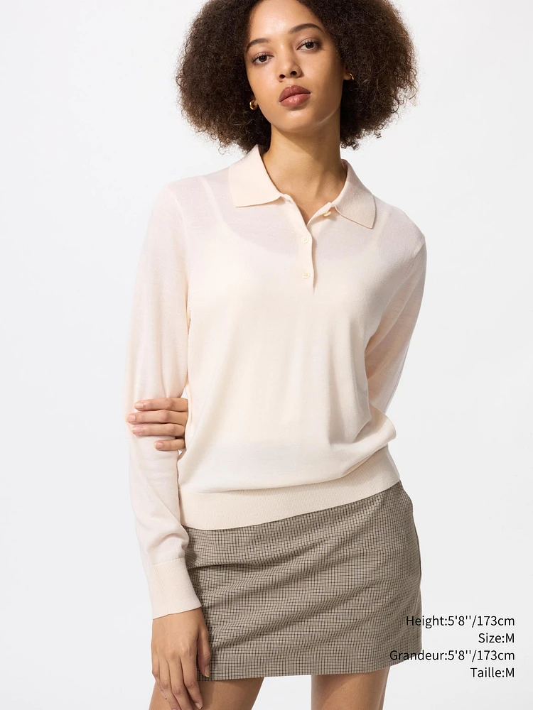 MERINO POLO SWEATER