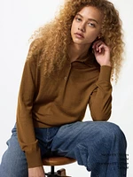 MERINO POLO SWEATER