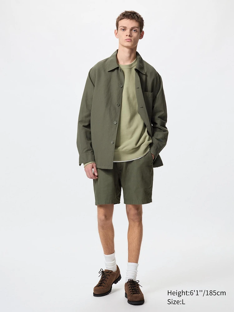 LINEN BLEND SHORTS