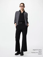 MERINO RIBBED CREW NECK SHORT CARDIGAN