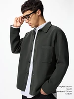 MILANO RIBBED SHIRT COLLAR CARDIGAN