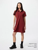 CREPE JERSEY POLO DRESS SHORT SLEEVE