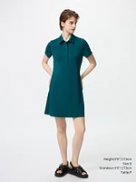 CREPE JERSEY POLO DRESS SHORT SLEEVE