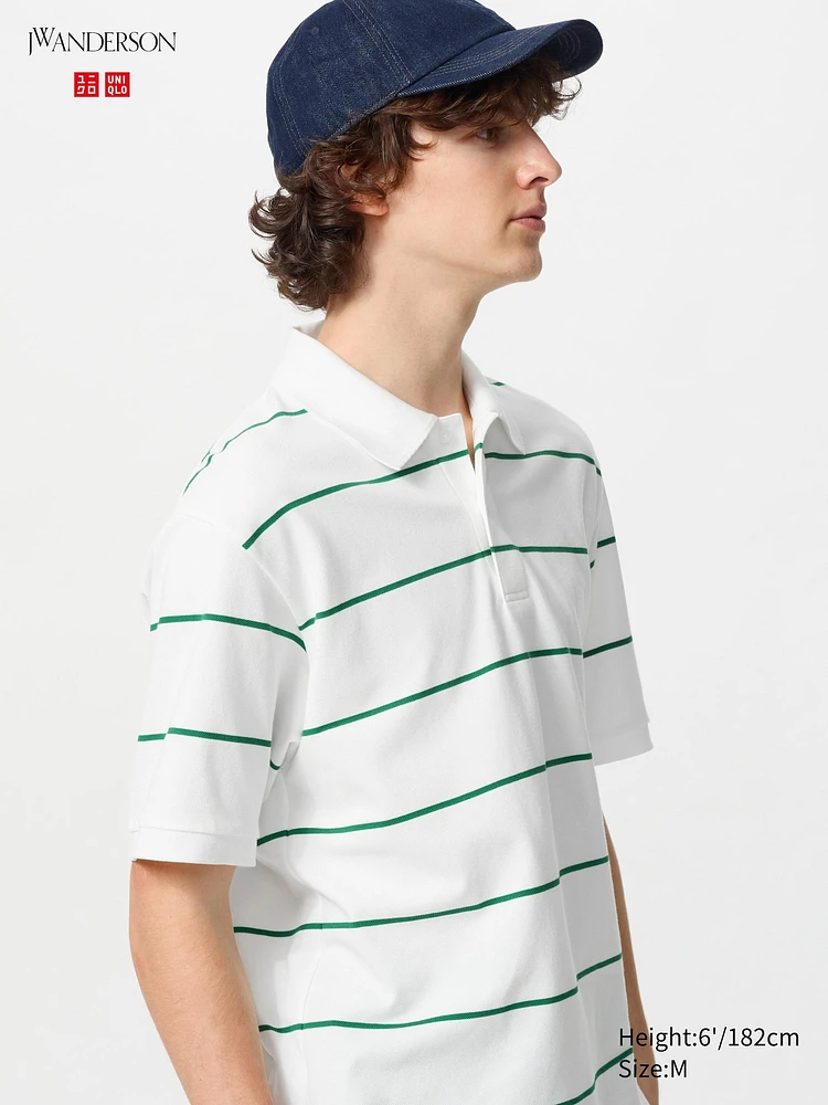 DRY PIQUE STRIPED POLO SHIRT