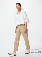 COTTON RELAXED ANKLE PANTS