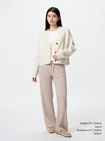 WASHABLE KNIT CABLE PANTS