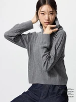 WASHABLE KNIT CABLE HOODIE