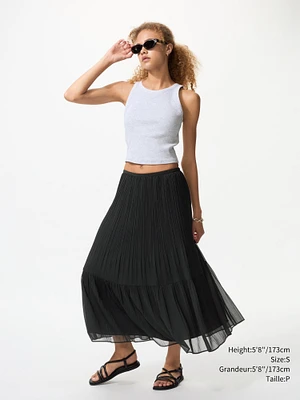 CHIFFON TIERED SKIRT
