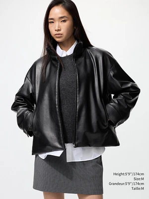 COATED OVERSIZED BLOUSON