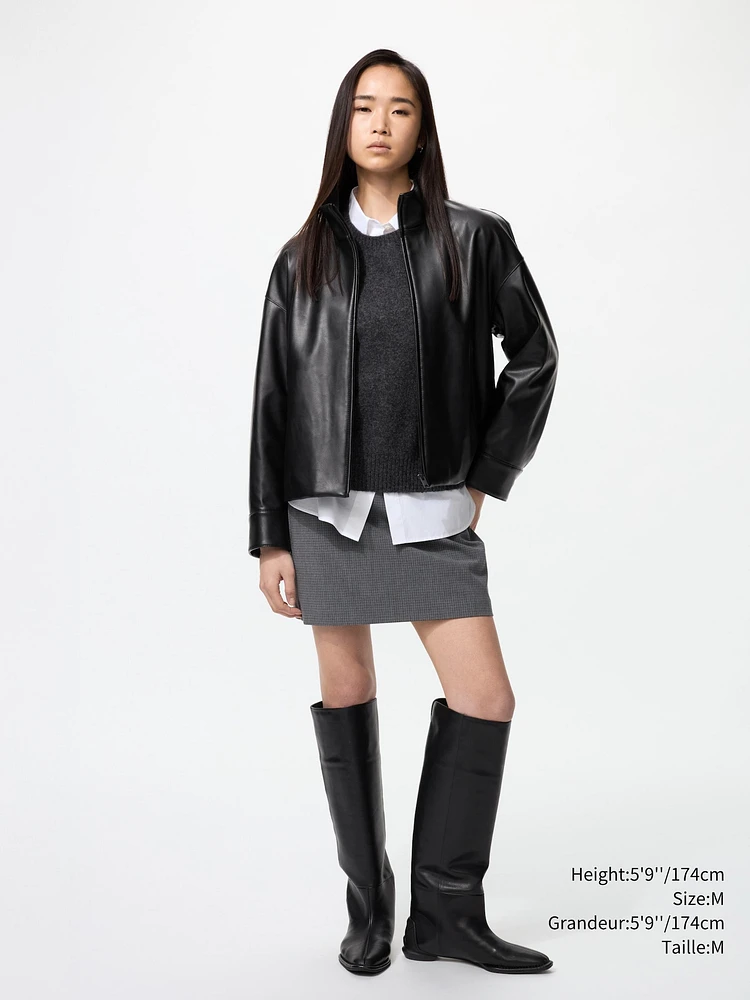 COATED OVERSIZED BLOUSON