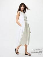 MERCERIZED COTTON DRESS SLEEVELESS