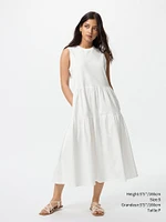 MERCERIZED COTTON DRESS SLEEVELESS