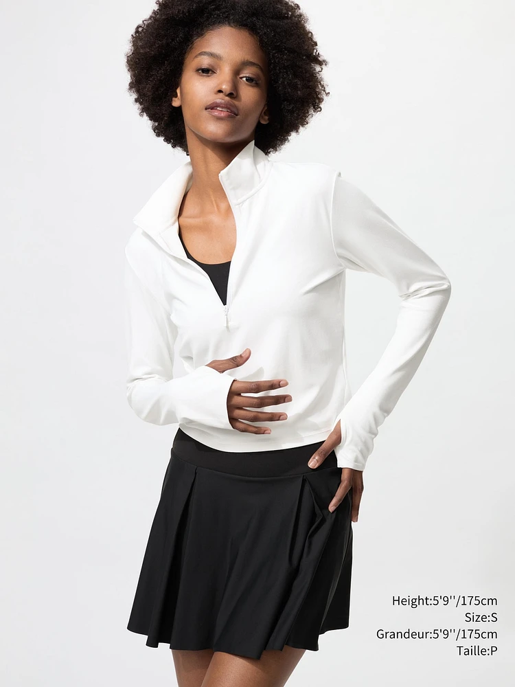 AIRism SOFT HALF-ZIP T-SHIRT