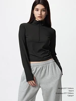 AIRism SOFT HALF-ZIP T-SHIRT