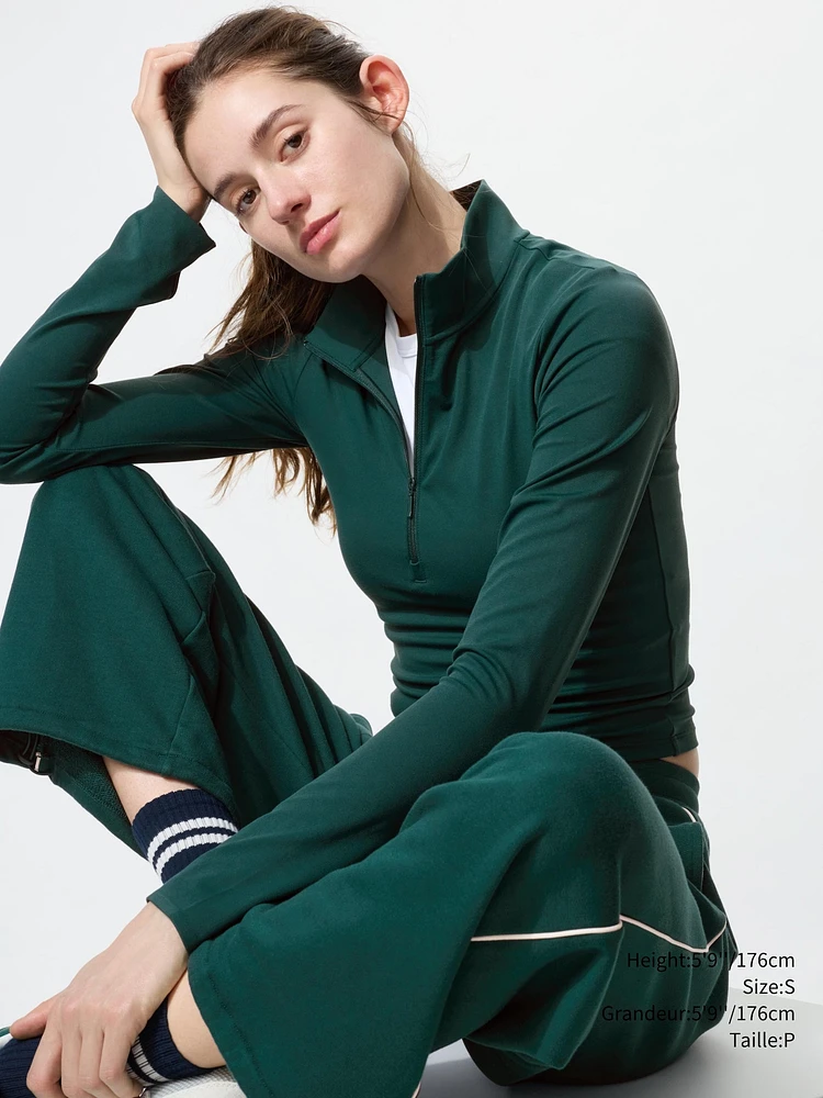 AIRism SOFT HALF-ZIP T-SHIRT