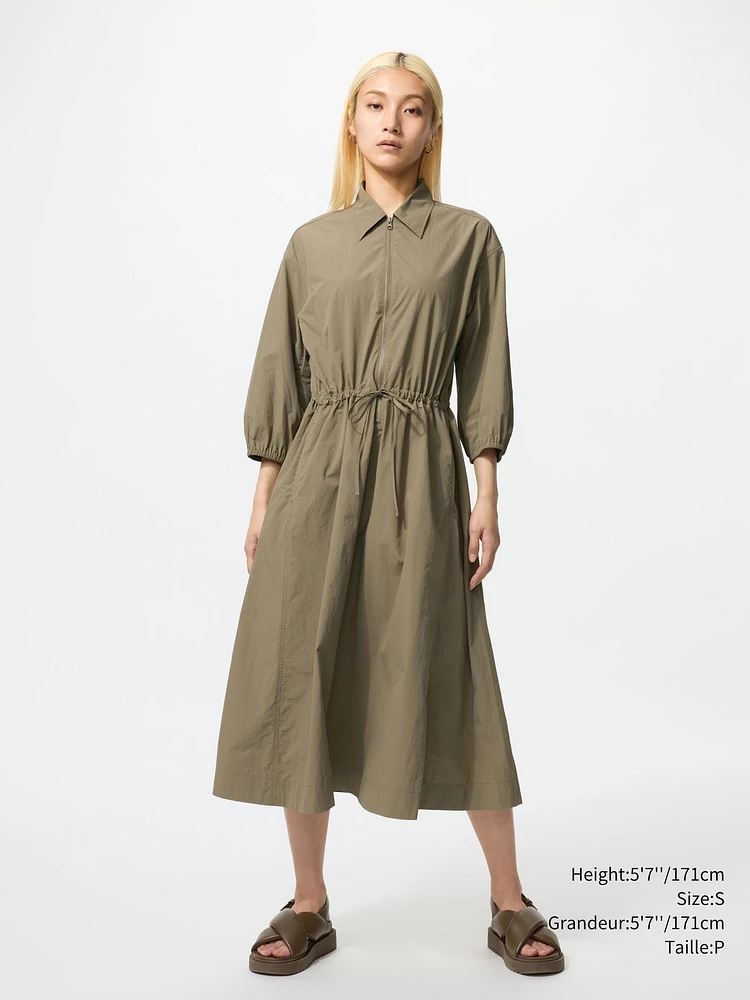 NYLON DRESS | 3/4 SLEEVE