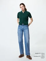 RIBBED POLO CARDIGAN