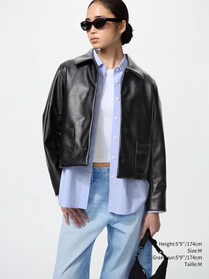 COATED SHORT JACKET