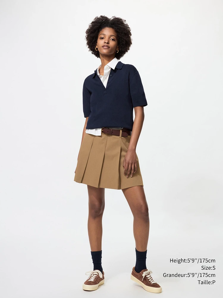 PLEATED SKORT