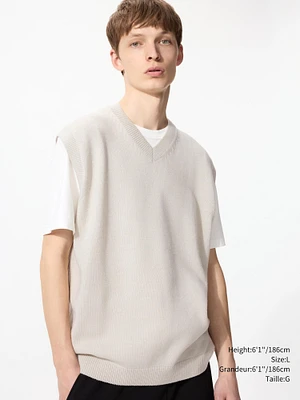 KNITTED V-NECK VEST