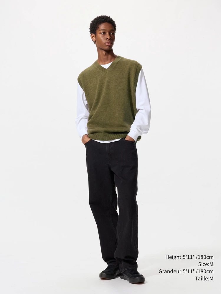 KNITTED V-NECK VEST