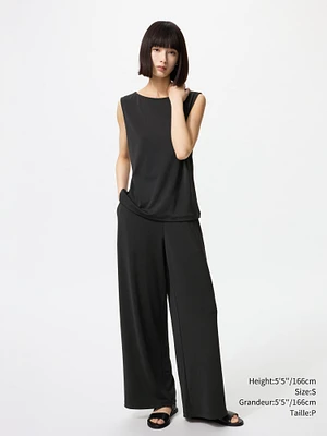 CREPE JERSEY STRAIGHT PANTS