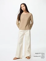 3D KNIT COTTON CREW NECK SWEATER