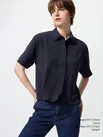 DRAPE BLOUSE SHORT SLEEVE