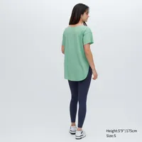 T-Shirt Long AIRism Sans Coutures Encolure Bateau