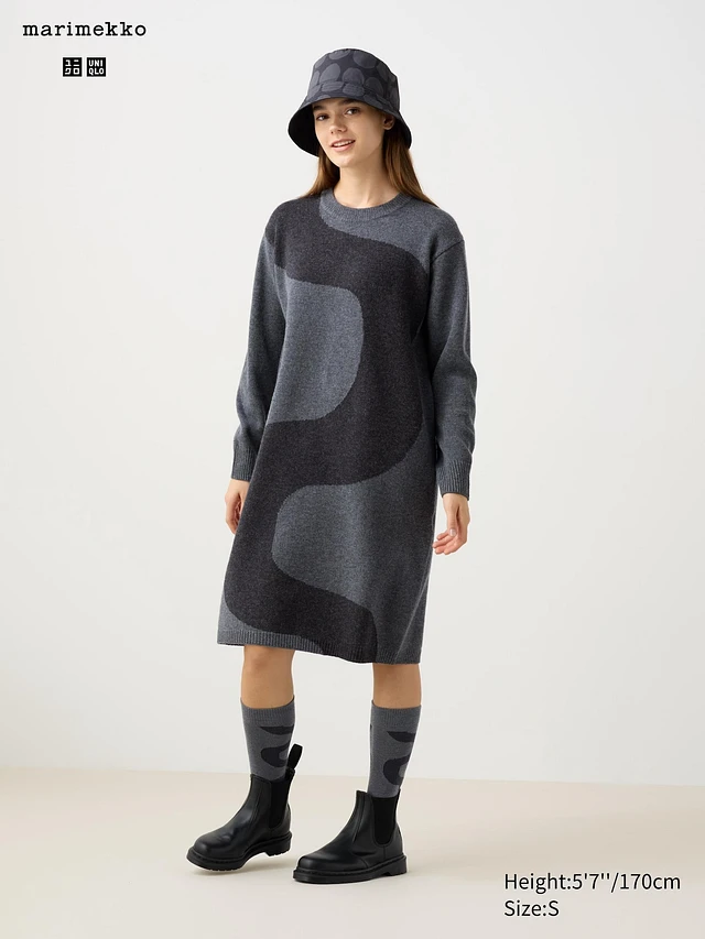 knitting pattern dress Baby Sweater Dress Pattern (Knit) – Lion Brand Yarn main image 1