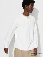 Waffle T-Shirt | Henley Neck Long Sleeve