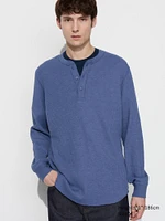 Waffle T-Shirt | Henley Neck Long Sleeve